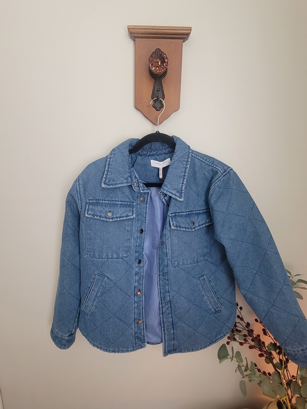 Denim Blvd Size S Quilted Blue Denim Women's Jacket